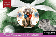 Weimaraner Dog Ornament PNG Patriotic Dog PNG Sublimation Product Image 1