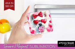 West Highland Terrier Valentine Magnet Sublimation Day Product Image 1