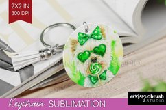 West Highland Terrier St. Patricks Day Dog Keychain PNG Dog Product Image 1