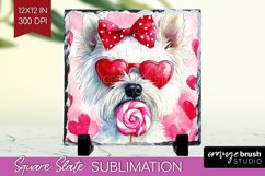 West Highland Terrier Valentine Slate PNG Valentines Day Product Image 1