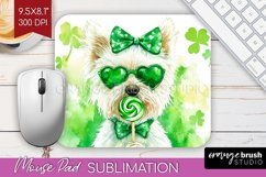 West Highland Terrier St. Patricks Day Dog Mouse Pad Dog Product Image 1