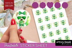 West Highland Terrier St. Patricks Day Dog Round Sticker Dog Product Image 1