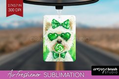 West Highland Terrier St. Patricks Day Dog Air Freshener PNG Product Image 1