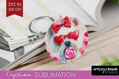 West Highland Terrier Valentine Keychain PNG Valentines Day Product Image 1