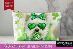 West Highland Terrier St. Patricks Day Dog Cosmetic Bag Dog Product Image 1
