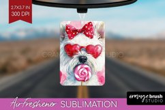 West Highland Terrier Valentine Air Freshener PNG Valentines Product Image 1