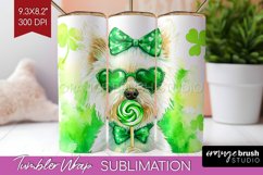 West Highland Terrier St. Patricks Day Dog Tumbler Wrap Dog Product Image 1