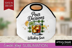 Whiskey Sour Cocktail Lunch Bag Summer Drink Lunch Bug PNG Product Image 1