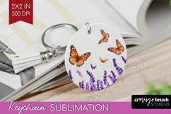 Wildflowers Keychain PNG - Watercolor Flowers Keychain Product Image 1