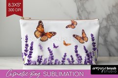 Wildflowers Cosmetic Bag - Watercolor Flowers Makeup Bag PNG Product Image 1
