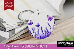 Wildflowers Keychain PNG - Watercolor Flowers Keychain Product Image 1