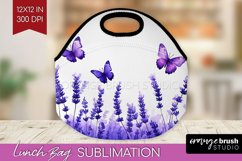 Wildflowers Lunch Bag - Watercolor Flowers Lunch Bug PNG Product Image 1