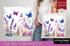 Wildflowers Tote Bag - Watercolor Flowers Tote Bag PNG Product Image 1