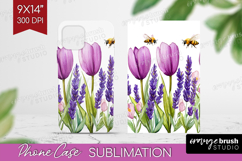 Wildflowers Phone Case PNG - Watercolor Flowers Case PNG Product Image 1