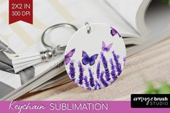 Wildflowers Keychain PNG - Watercolor Flowers Keychain Product Image 1