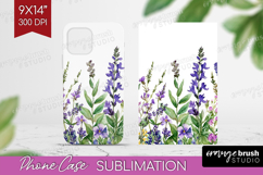 Wildflowers Phone Case PNG - Watercolor Flowers Case PNG Product Image 1