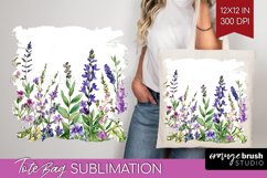 Wildflowers Tote Bag - Watercolor Flowers Tote Bag PNG Product Image 1