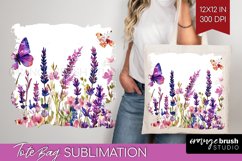 Wildflowers Tote Bag - Watercolor Flowers Tote Bag PNG Product Image 1
