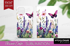 Wildflowers Phone Case PNG - Watercolor Flowers Case PNG Product Image 1