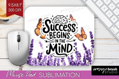 Inspirational Quote Mouse Pad Sublimation - Wildflowers PNG Product Image 1
