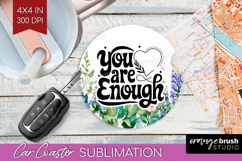 Inspirational Quote Car Coaster - Wildflowers Coaster PNG Product Image 1