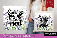 Inspirational Quote Tote Bag - Wildflowers Tote Bag PNG Product Image 1