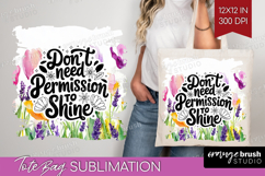 Inspirational Quote Tote Bag - Wildflowers Tote Bag PNG Product Image 1