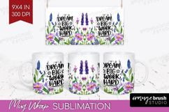 Inspirational Quote Mug Wrap - Wildflowers Mug PNG Product Image 1