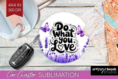 Inspirational Quote Car Coaster - Wildflowers Coaster PNG Product Image 1