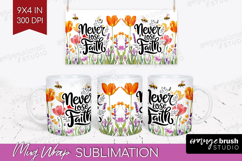 Inspirational Quote Mug Wrap - Wildflowers Mug PNG Product Image 1