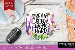 Inspirational Quote Car Coaster - Wildflowers Coaster PNG Product Image 1