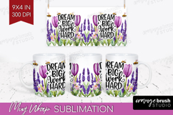 Inspirational Quote Mug Wrap - Wildflowers Mug PNG Product Image 1
