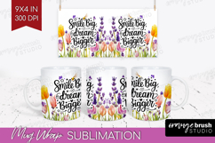 Inspirational Quote Mug Wrap - Wildflowers Mug PNG Product Image 1