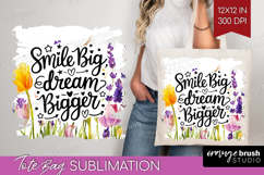 Inspirational Quote Tote Bag - Wildflowers Tote Bag PNG Product Image 1