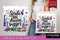 Inspirational Quote Tote Bag - Wildflowers Tote Bag PNG Product Image 1