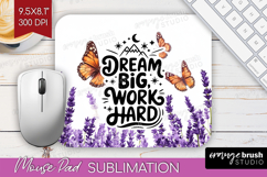 Inspirational Quote Mouse Pad Sublimation - Wildflowers PNG Product Image 1