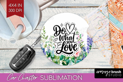 Inspirational Quote Car Coaster - Wildflowers Coaster PNG Product Image 1