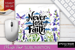 Inspirational Quote Mouse Pad Sublimation - Wildflowers PNG Product Image 1