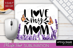 Mothers Day Quote Mouse Pad Sublimation - Wildflowers PNG Product Image 1