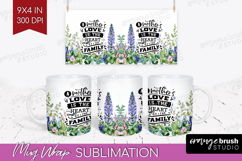 Mothers Day Quote Mug Wrap - Wildflowers Mug PNG Sublimation Product Image 1