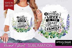 Mothers Day Quote Round Tshirt Background - Wildflowers PNG Product Image 1
