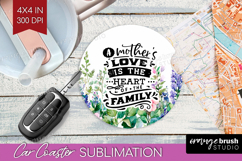 Mothers Day Quote Car Coaster - Wildflowers Coaster PNG Product Image 1