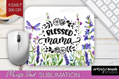 Mothers Day Quote Mouse Pad Sublimation - Wildflowers PNG Product Image 1