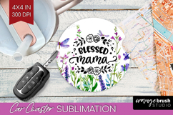 Mothers Day Quote Car Coaster - Wildflowers Coaster PNG Product Image 1
