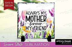 Mothers Day Quote Slate PNG - Wildflowers Square Slate Product Image 1