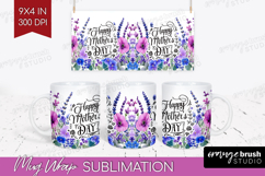 Mothers Day Quote Mug Wrap - Wildflowers Mug PNG Sublimation Product Image 1