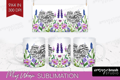 Mothers Day Quote Mug Wrap - Wildflowers Mug PNG Sublimation Product Image 1