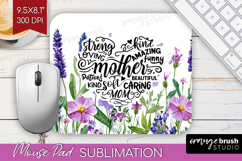 Mothers Day Quote Mouse Pad Sublimation - Wildflowers PNG Product Image 1