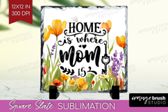 Mothers Day Quote Slate PNG - Wildflowers Square Slate Product Image 1