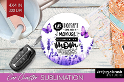 Mothers Day Quote Car Coaster - Wildflowers Coaster PNG Product Image 1